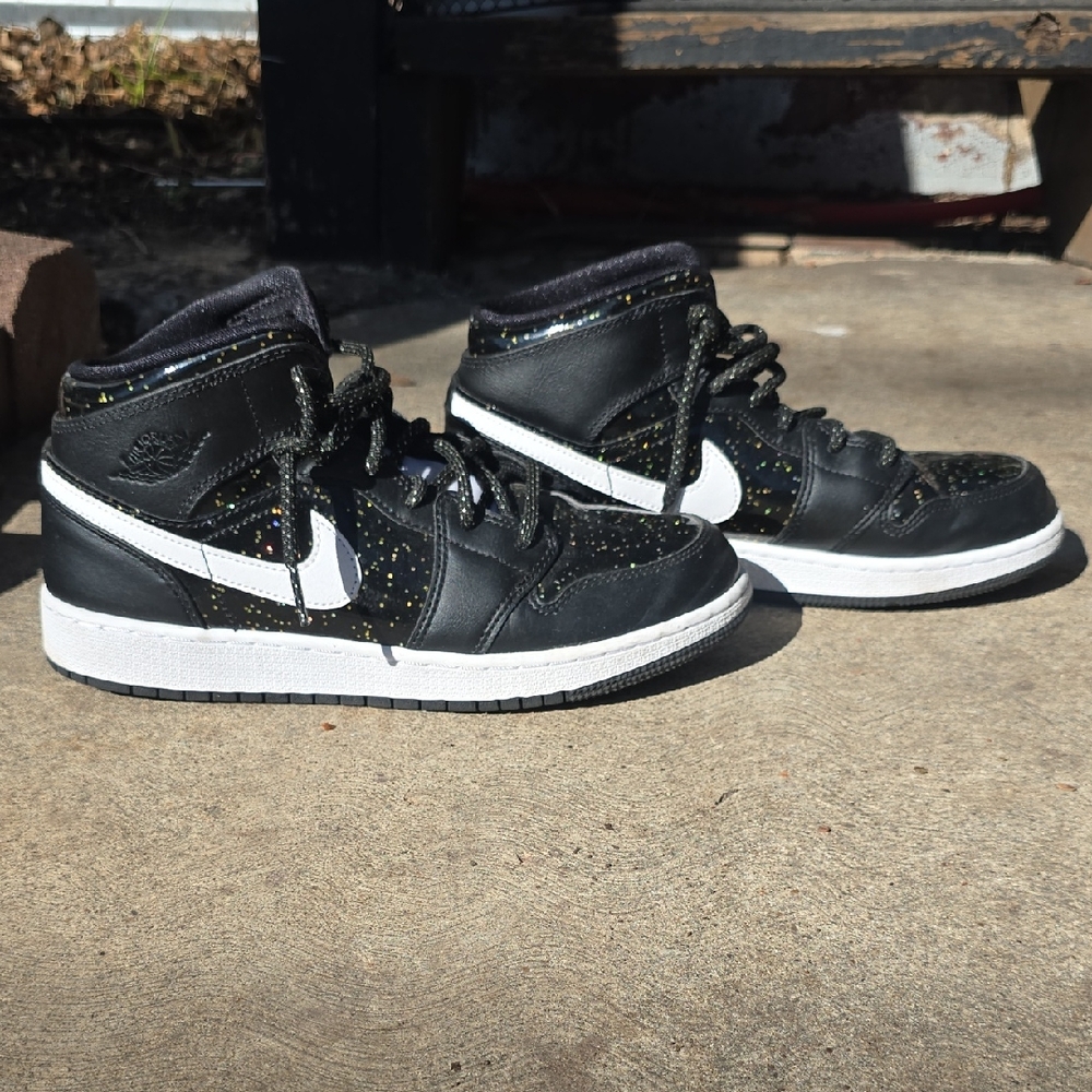 Jordan Black and Multicolor High-Tops